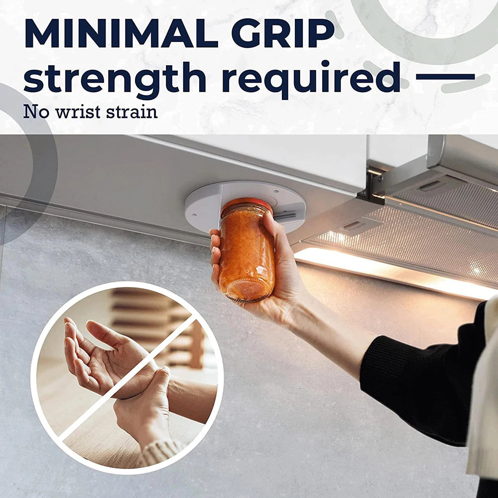 Under-Cabinet One-Handed Jar Opener