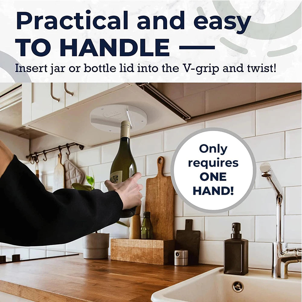 Under-Cabinet One-Handed Jar Opener