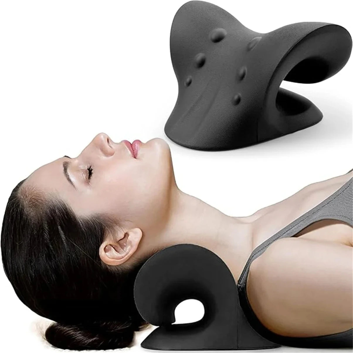 C-Shaped Neck Support & Shoulder Relaxer Pillow